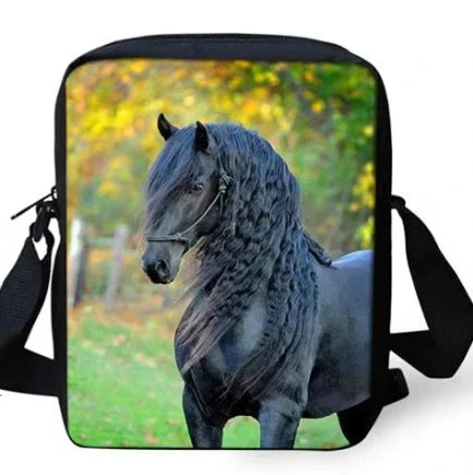 Cartoon Popular Friesian Horse 3D Print 3pcs/Set pupil GlowCart