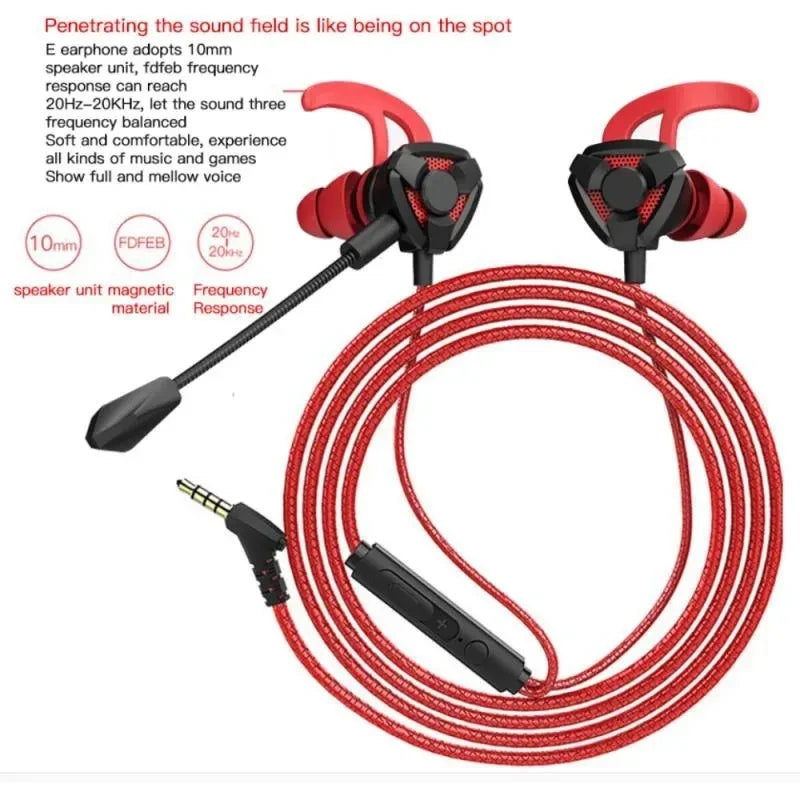 Headset Gamer Headphones Wired Earphone Gaming Earbuds With