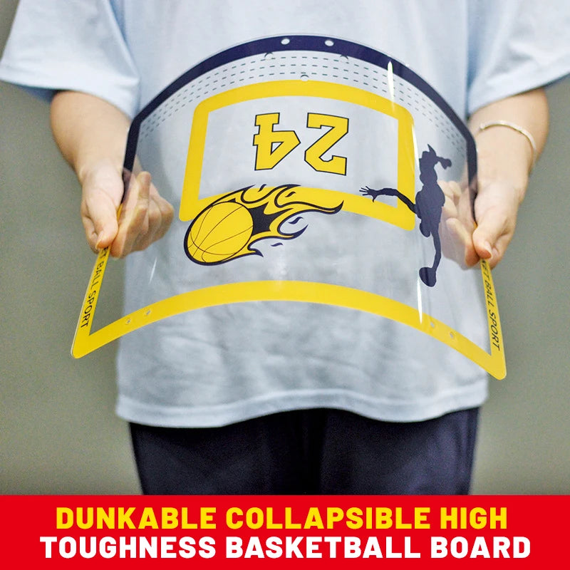 Children's wall mounted silent non porous foldable basketball stand indoor and outdoor activity basketball stand with basketball GlowCart