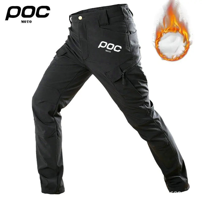 2025 Moto Poc Mountain Bike Waterproof Windproof Pants Men's Winter Cycling Warm Trousers MTB Road Downhill Thermal Long Pants GlowCart