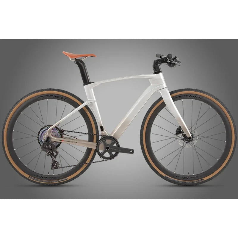 2025 New Carbon Fiber Wireless Gravel V3 Road Bike WheelTop EDS OX-13S Electronic Shifting Bicycle With Straight Handlebar GlowCart