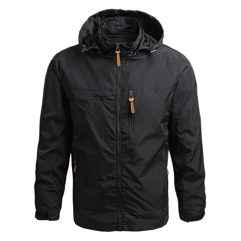 Windbreaker Men Tactical Jacket Waterproof Outdoor Hooded