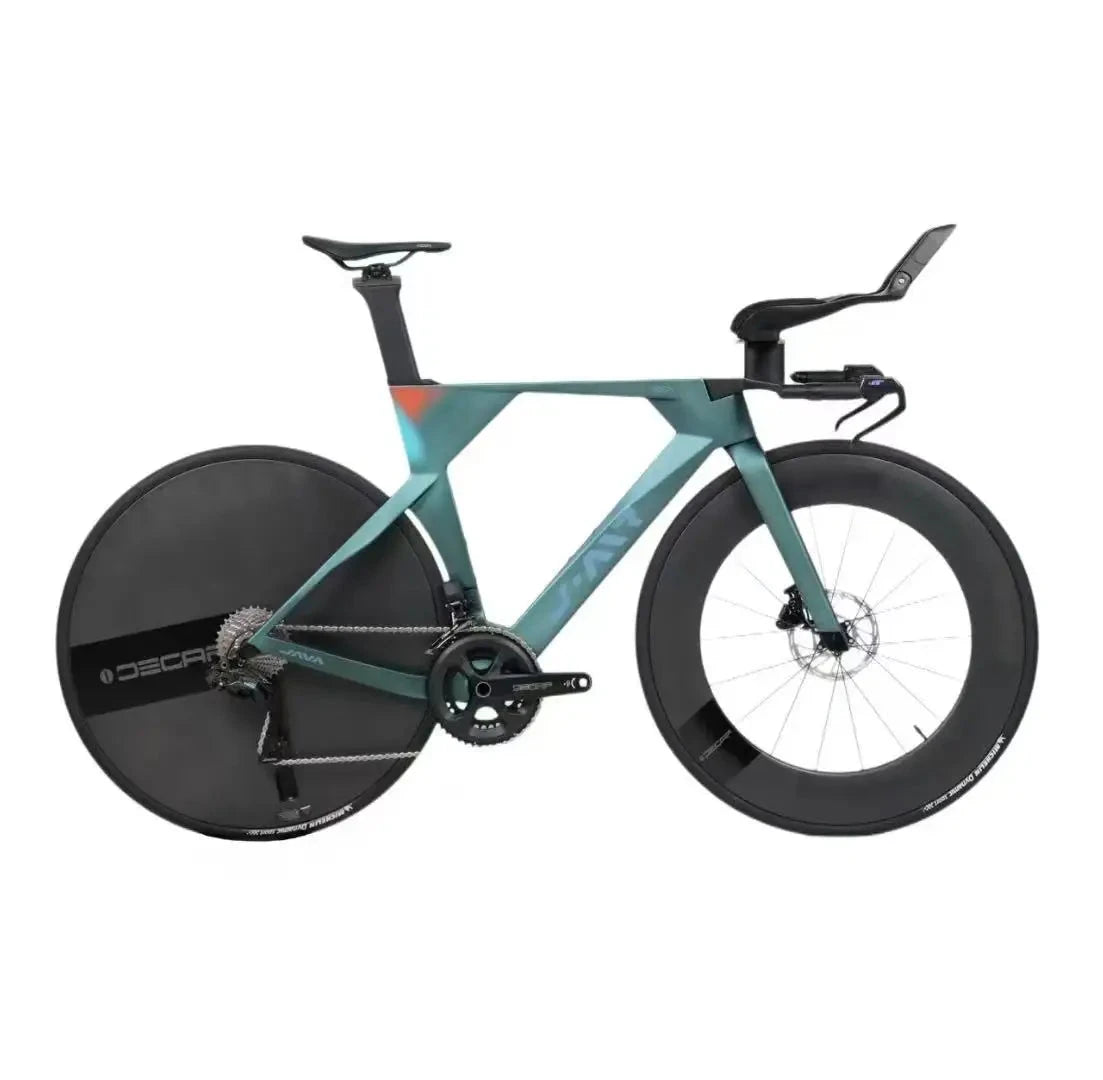 JAVA VEGA ROAD BIKE JAVA Road Bike Carbon Fiber Ironman Triathlon Racing 24 Variable Speed Electric Transmission Oil Disc Closed GlowCart