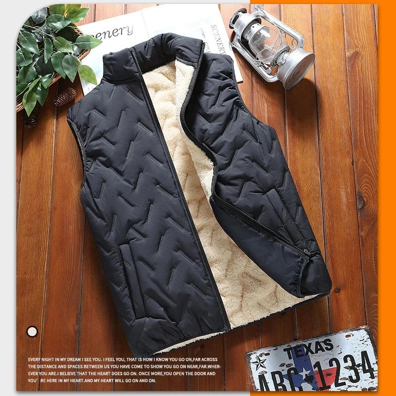 Autumn Winter Fashion Men's Padded Vest Jacket Casual Thick GlowCart