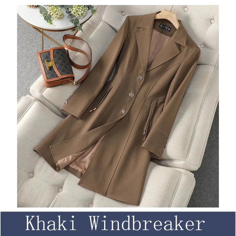 High End Female Coat Long Slim Trench Coat For Women’S GlowCart