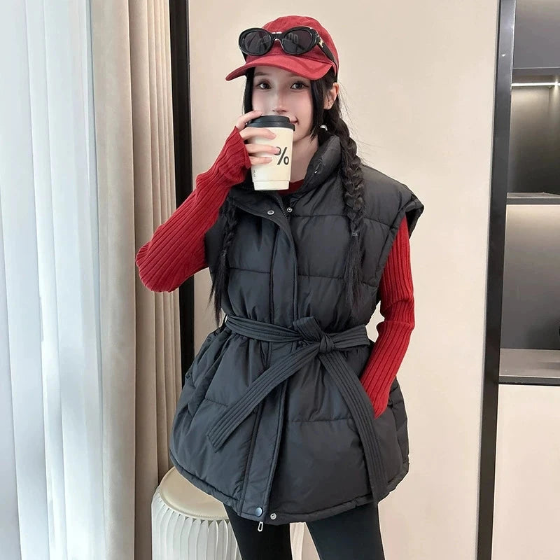 VigoAnne 2025 Down Cotton Vest Women Autumn Winter Short GlowCart