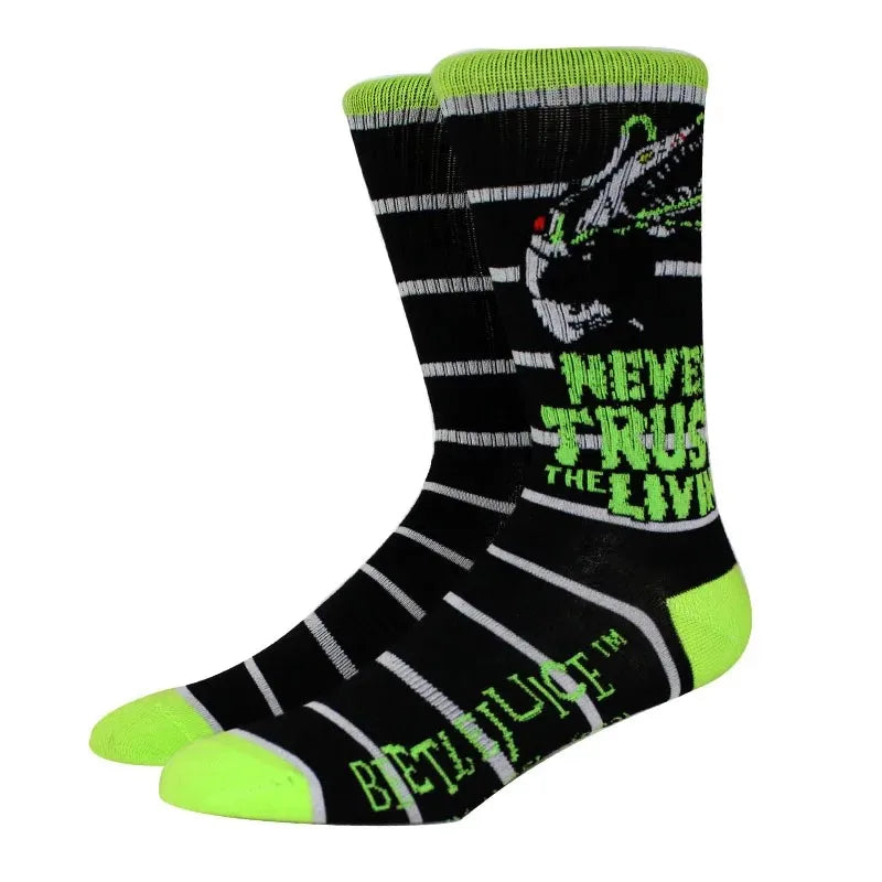 New Anime Funny Socks Long Men's Socks Cosplay Hip Hop Novelty HALLOWEE Crazy Soken Skateboard Socks horrible Women's Socks GlowCart