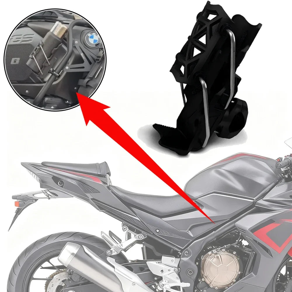 2025 New 360° Adjustable Handlebar Cup Cage Universal Bike Motorcycle Water Bottle Holder For MTB Road Cycling ADV Motorbike GlowCart