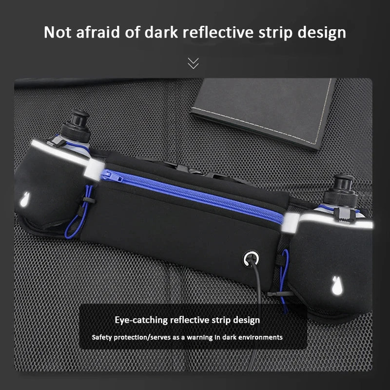 Marathon Trail Running Waist Pack For Phone Water Bottle Sports Fanny Pack Fitness Dual Pocket Running Belt Waist Bag Men Women GlowCart