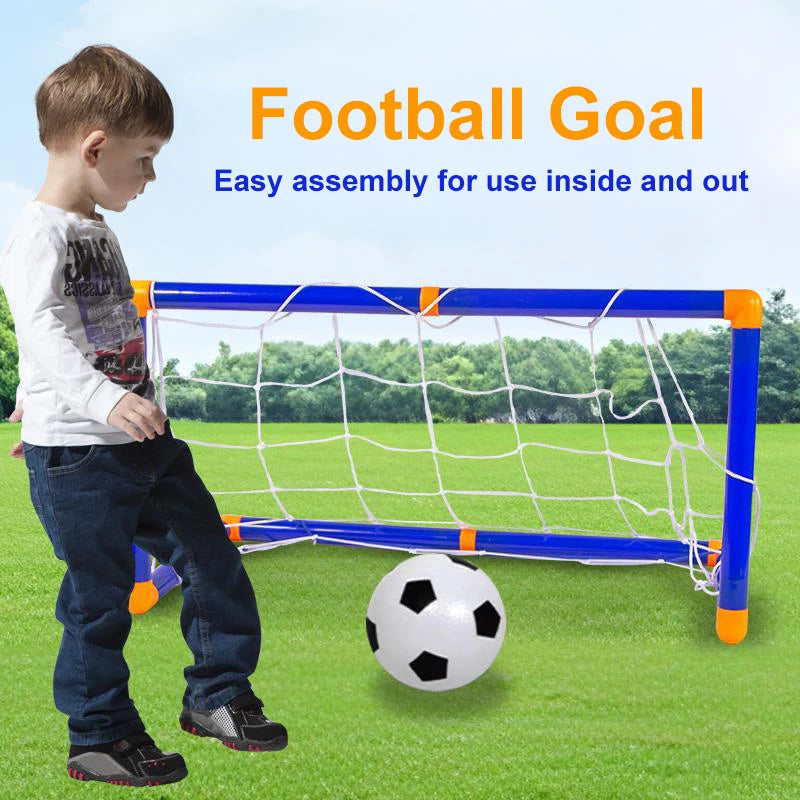 Folding Mini Football Soccer Ball Plastic Removable Goal Post Net Set High-strength Kids Indoor Outdoor Child Birthday Gift GlowCart