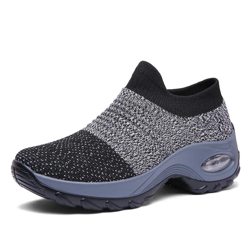 Women Walking Trainers Fashion Fly Weaving Sock Sneakers GlowCart