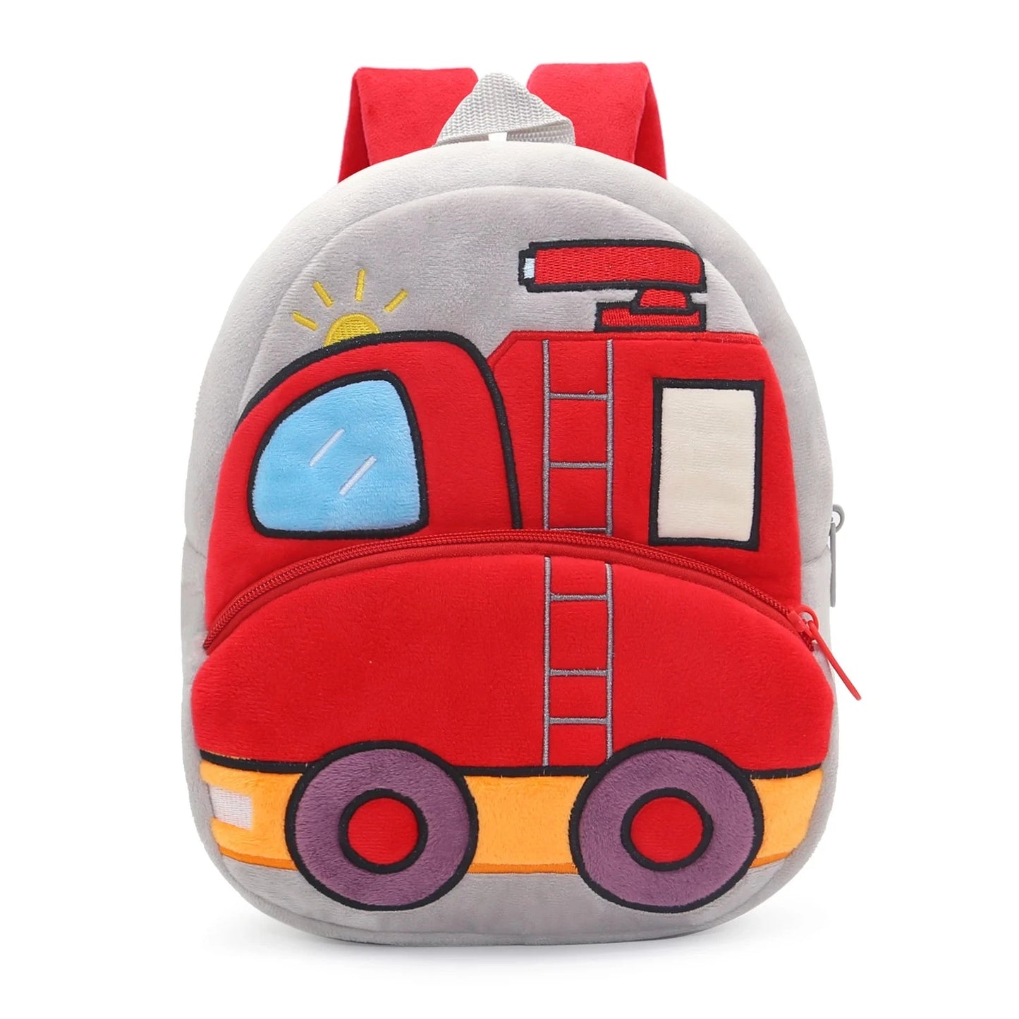 2-4 years old kids engineering backpack cartoon excavator backpack plush kids small school bag toy backpack GlowCart