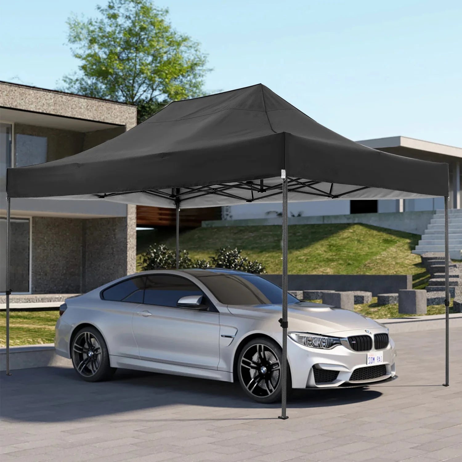 10x15 Heavy Duty Pop up Canopy Tent with 4 sidewalls GlowCart