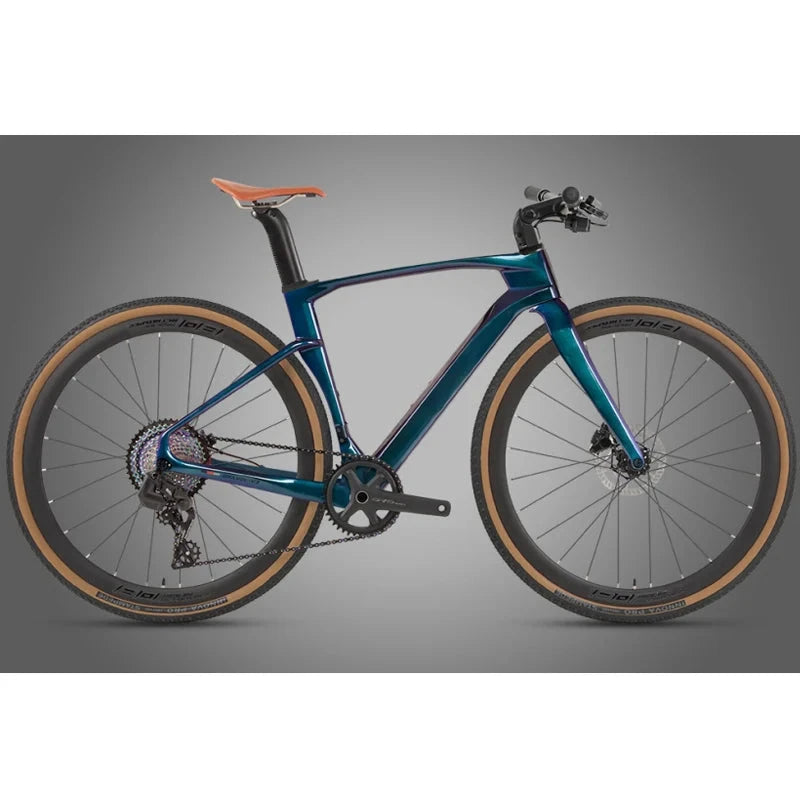 2025 New Carbon Fiber Wireless Gravel V3 Road Bike WheelTop EDS OX-13S Electronic Shifting Bicycle With Straight Handlebar GlowCart