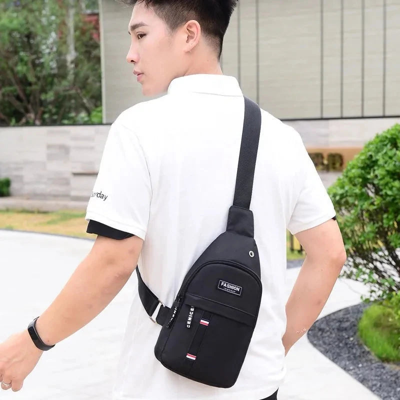 2023 New Chest Bag Messenger Pack Men Simple Nylon Fashion GlowCart