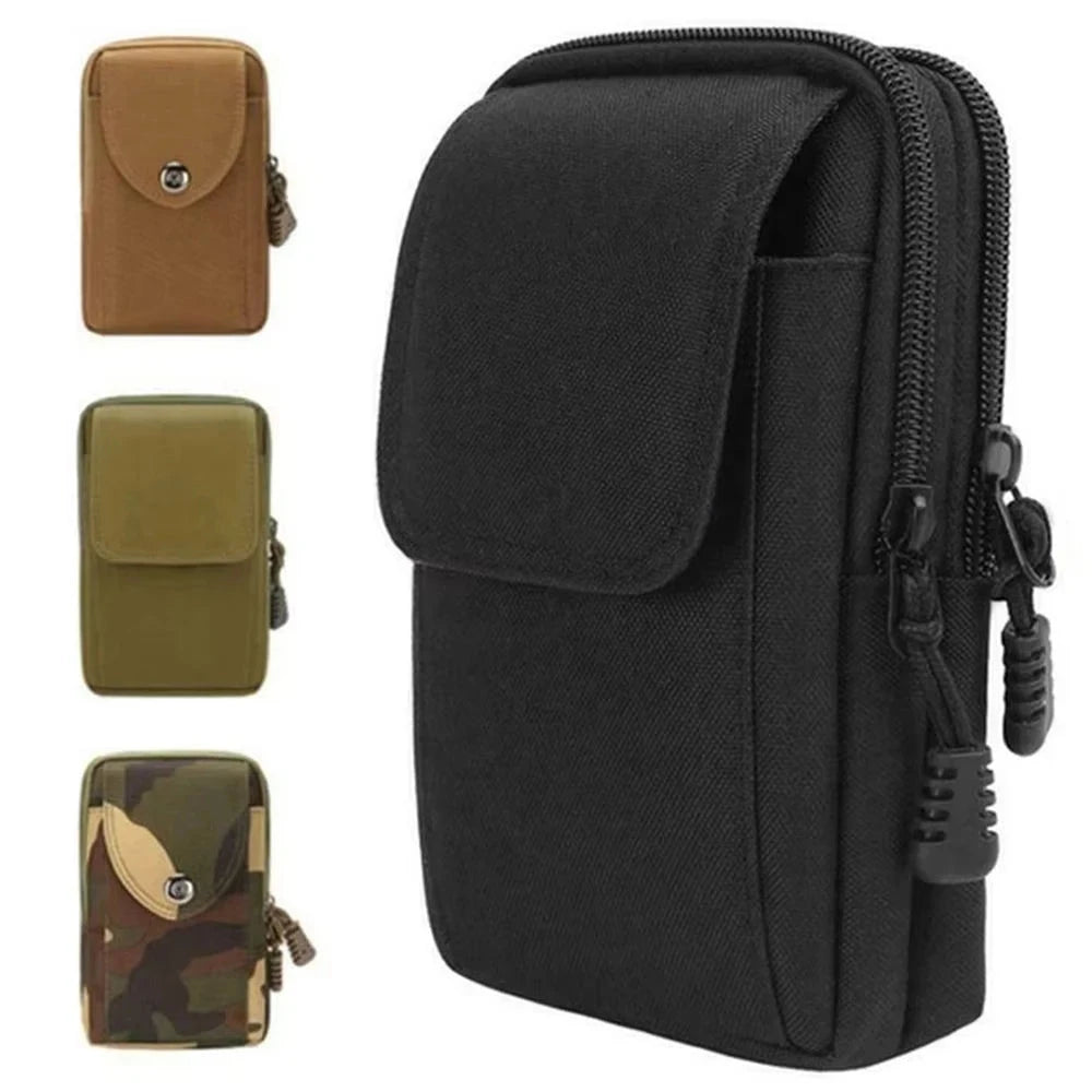 6.5 Inche Men Tactical Pouch Belt Waist Pack Bag Small Pocket Military Waist Pack Running Pouch Travel Camping Bags Soft Back GlowCart