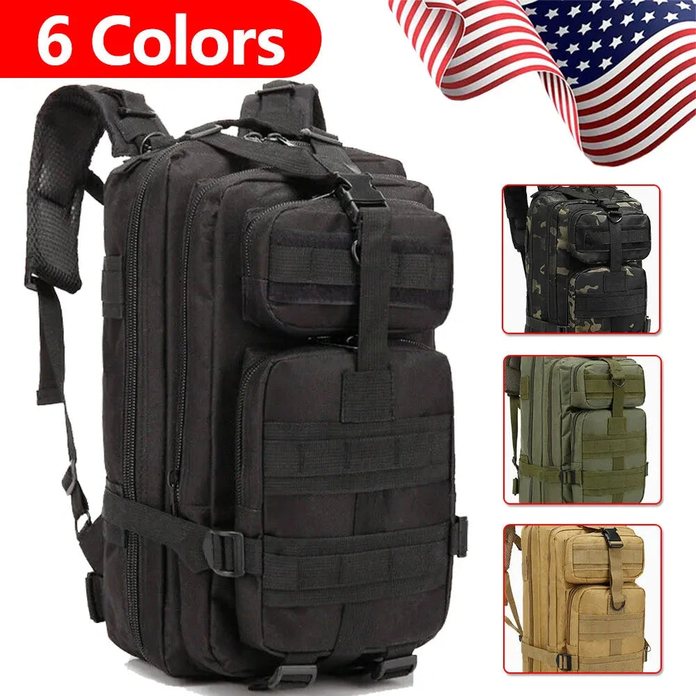 30L Tactical Backpack Assault Backpack Molle 3P Camping GlowCart