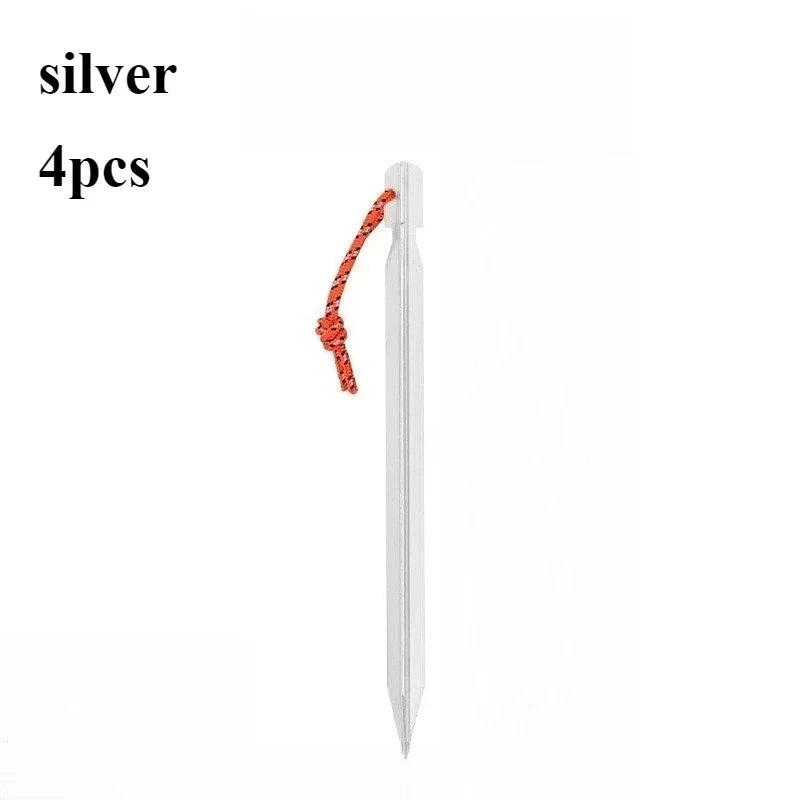 Outdoor tent with triangular ground nails Tent Takes Pegs GlowCart