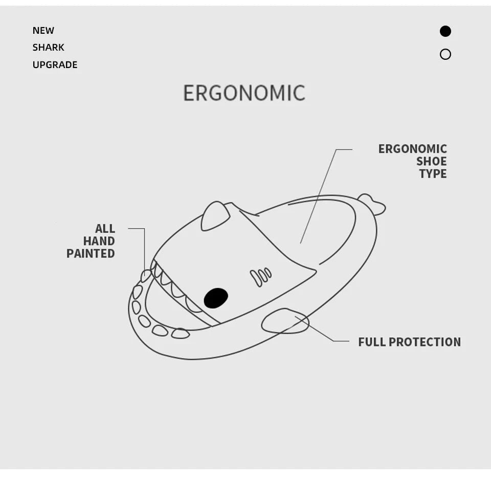 Women's Slippers Cute Cartoon Shark Men Slides Anti Slip GlowCart