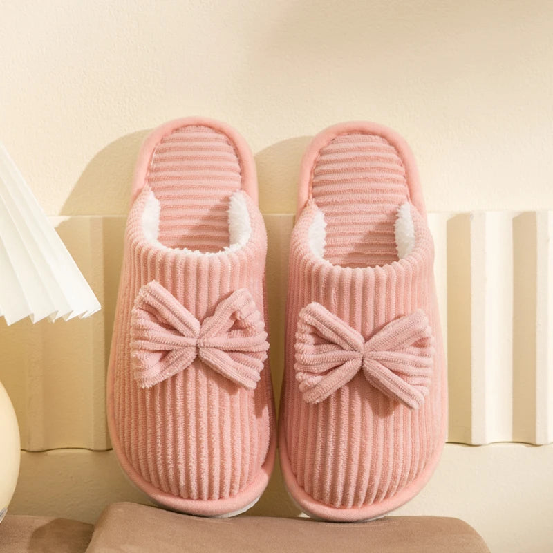 Fashion Women's Bow Slippers Fall/Winter Indoor Bedroom