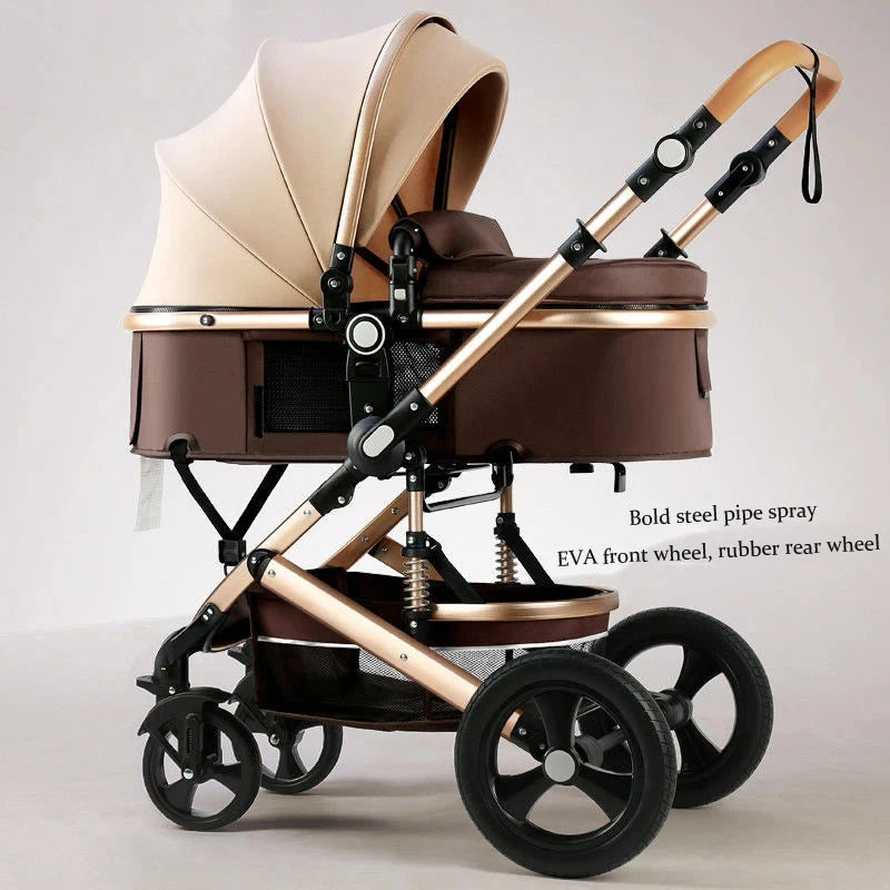 Newborn 2 In 1 Baby Stroller,Luxury high landscape baby carriage,Folding pram,travel Pushchair,baby trolley car,baby strollers GlowCart