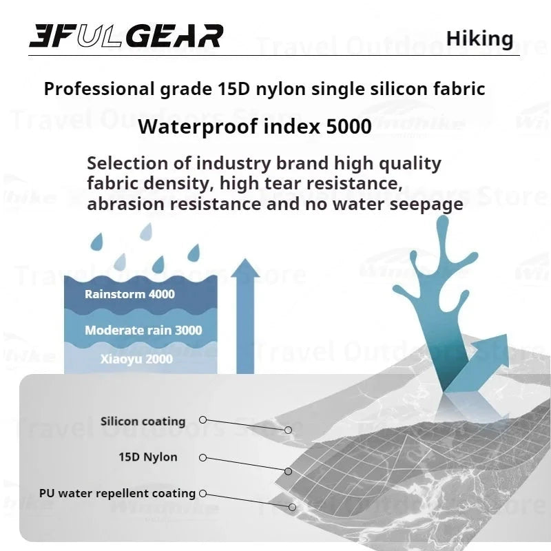 3F UL GEAR Taiji3 Camping Tent Nylon 3 Multi-Person Portable GlowCart