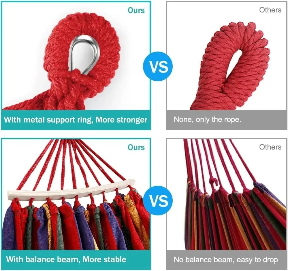 Hammock Outdoor Swing Portable Outdoor/Indoor Hammock with GlowCart