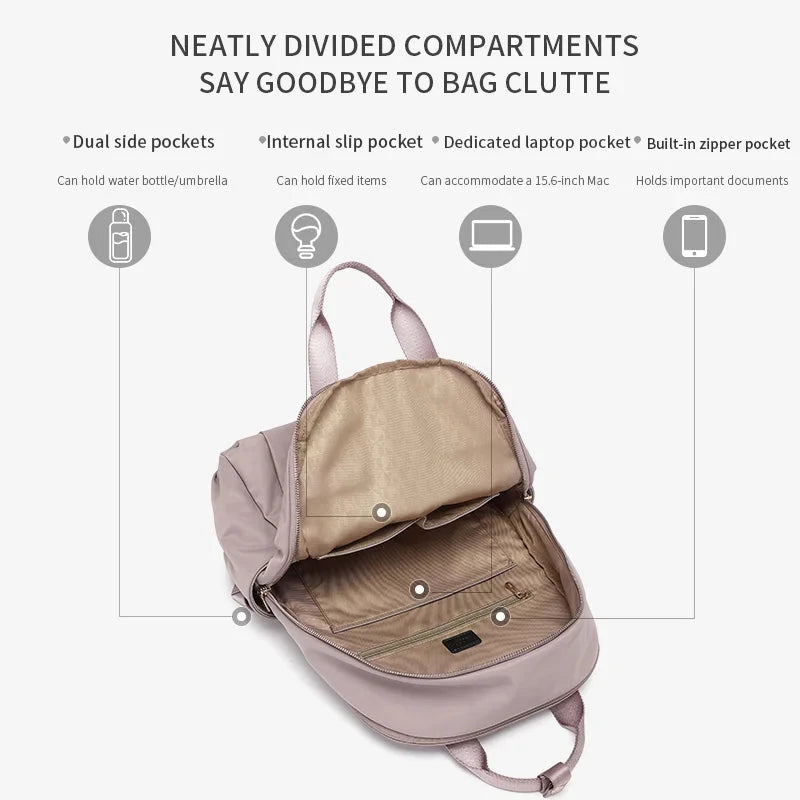 LEFF Large Capacity Women Backpack Outdoor Travel Waterproof GlowCart