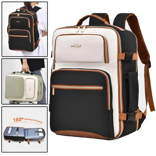 Travel Airplane Backpack Business Laptop 180° Flip-Open GlowCart