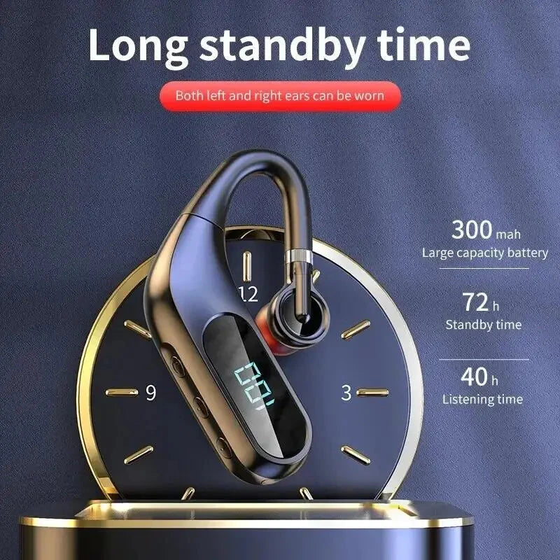 Bluetooth Headphones with Real-time Digital Display HD Sound GlowCart