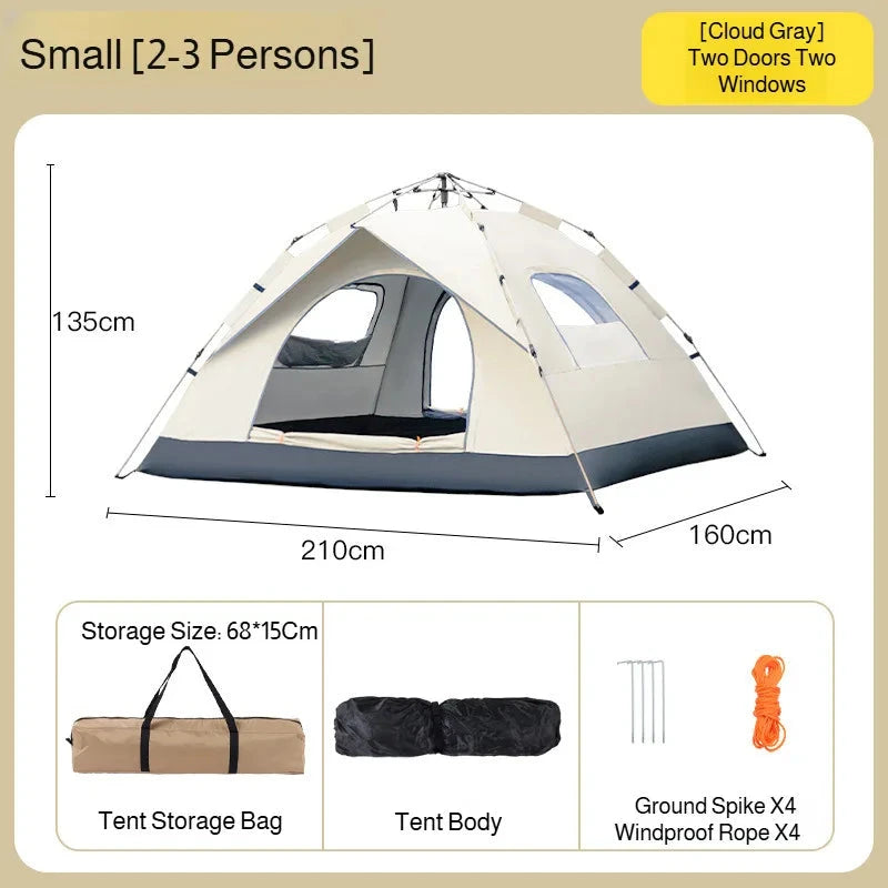 Outdoor portable tent quick-open thickened folding tent GlowCart