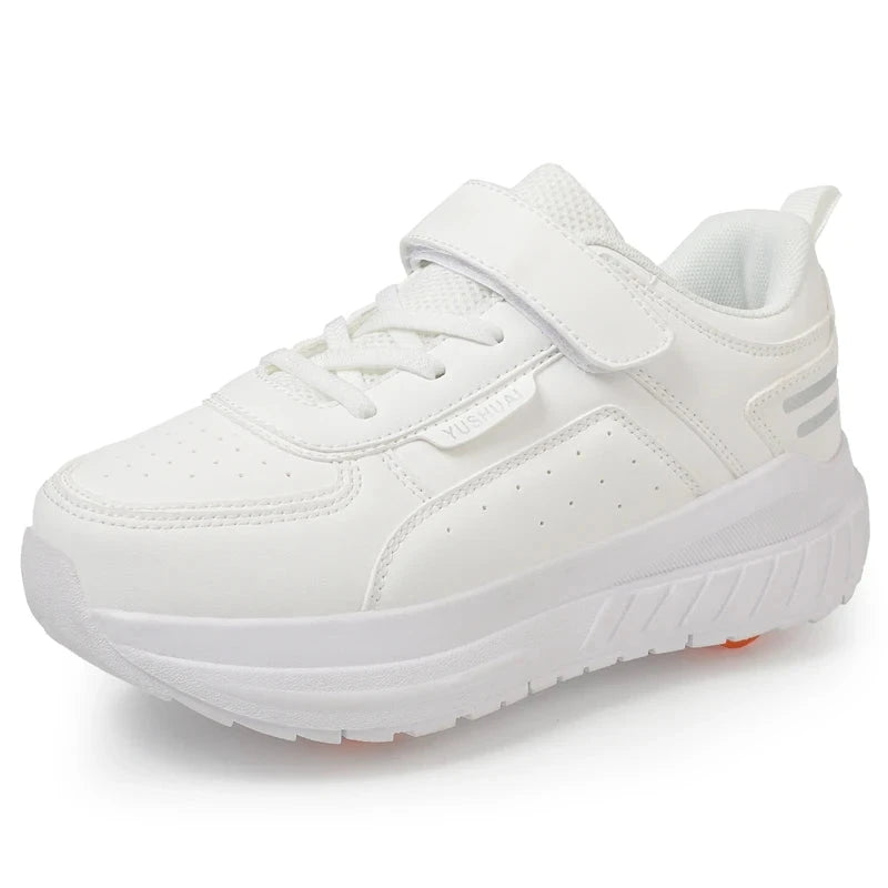 Childrens Roller Skates Fashion Double Row Four Wheel Sneakers Fully Automatic Breathe Anti-friction Rollerblade Shoes for Kids GlowCart