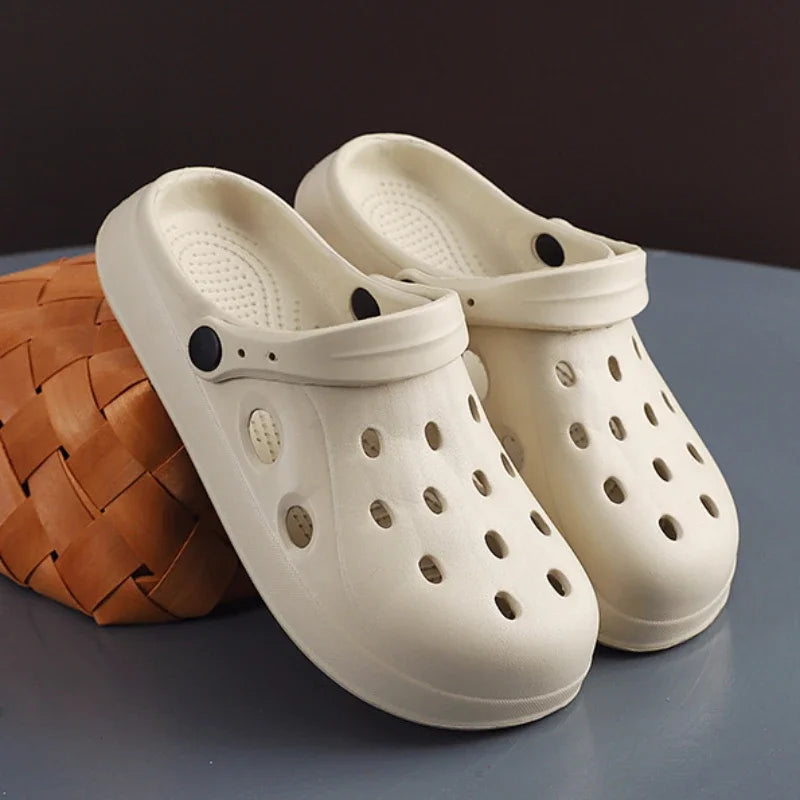 Mens Summer Beach Sandals Unisex Casual Garden Clogs Outdoor Wide Toe Cross Sandals for Ladies Non Slip House Shower Slippers GlowCart