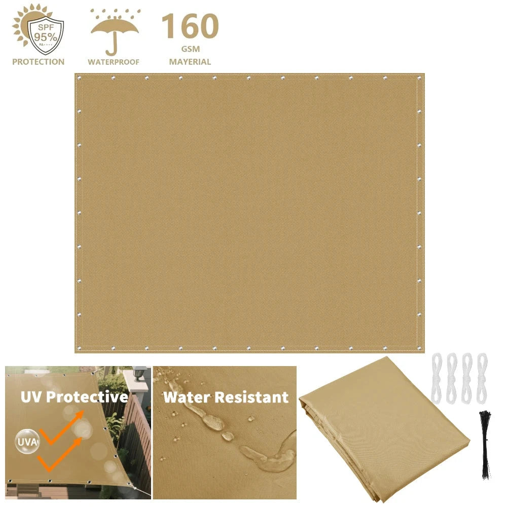 2x3/3x3/3x4/4x5M Sun Shade Sail Waterproof Outdoor Square GlowCart