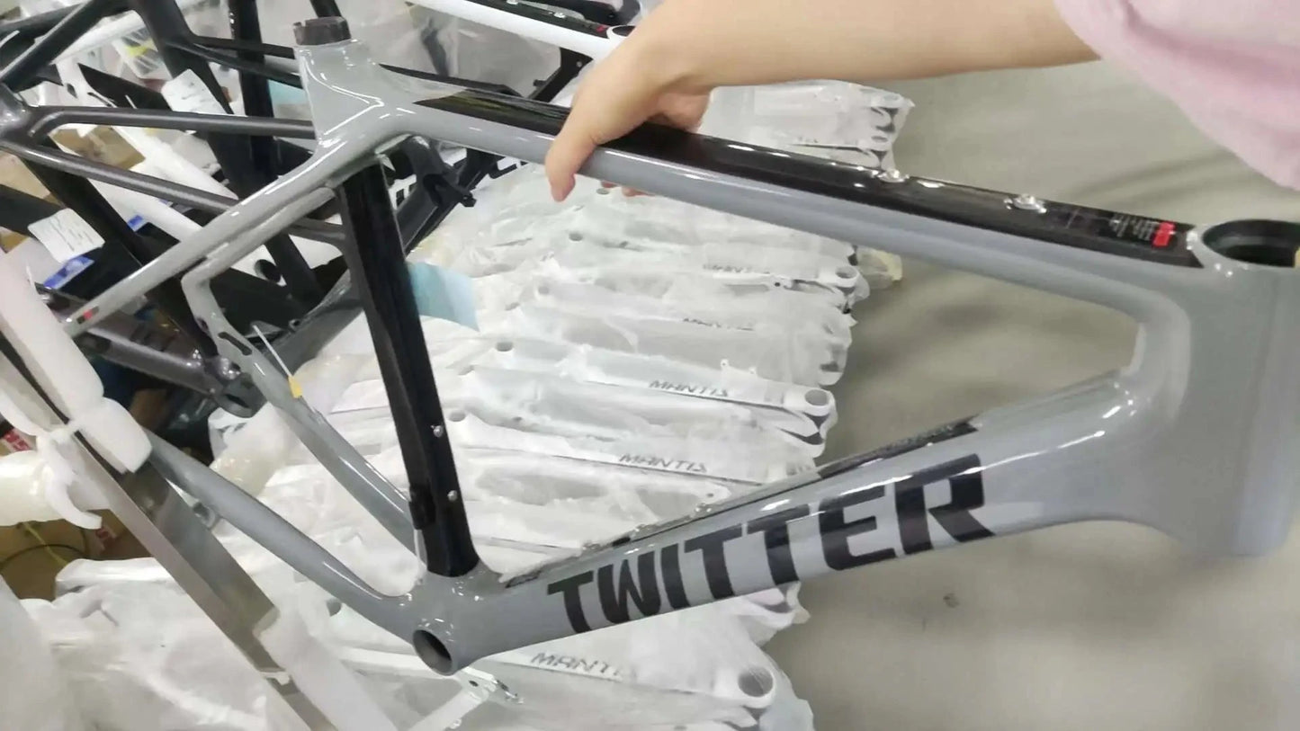 GRAVEL X Carbon Fiber Twitter Gravel Bike Gravel V1 Carbon Fiber Road Bicycle 24 Speed Hydraulic Disc Brake Hidden Cable 40C GlowCart