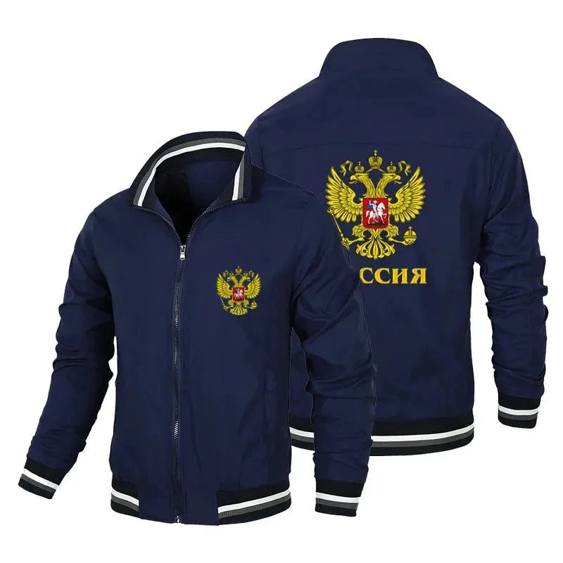 Russian Eagle men's casual zipper outdoor jacket men's GlowCart