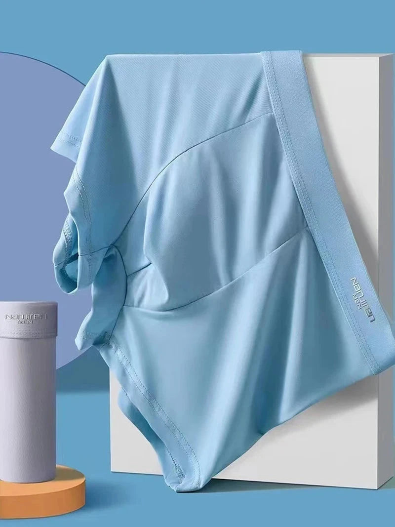 4pcs Boxer Shorts Men's Ice Silk Underwear Male Underpants GlowCart