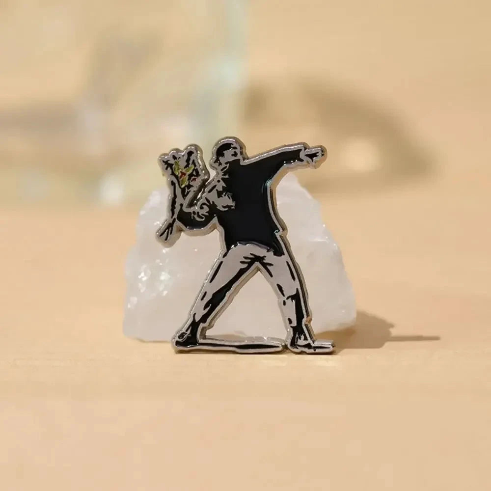 Creative Couple Metal Enamel Badge Personality Fashion Badge GlowCart