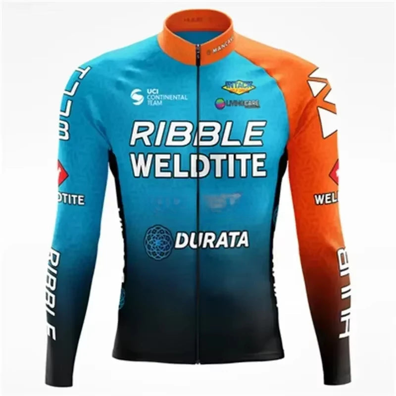 White  Cycling Jersey Set Ribble Weldtite Cycling Clothing Autumn Men Road Bike Shirt Bicycle Tights Mtb Maillot Culotte GlowCart