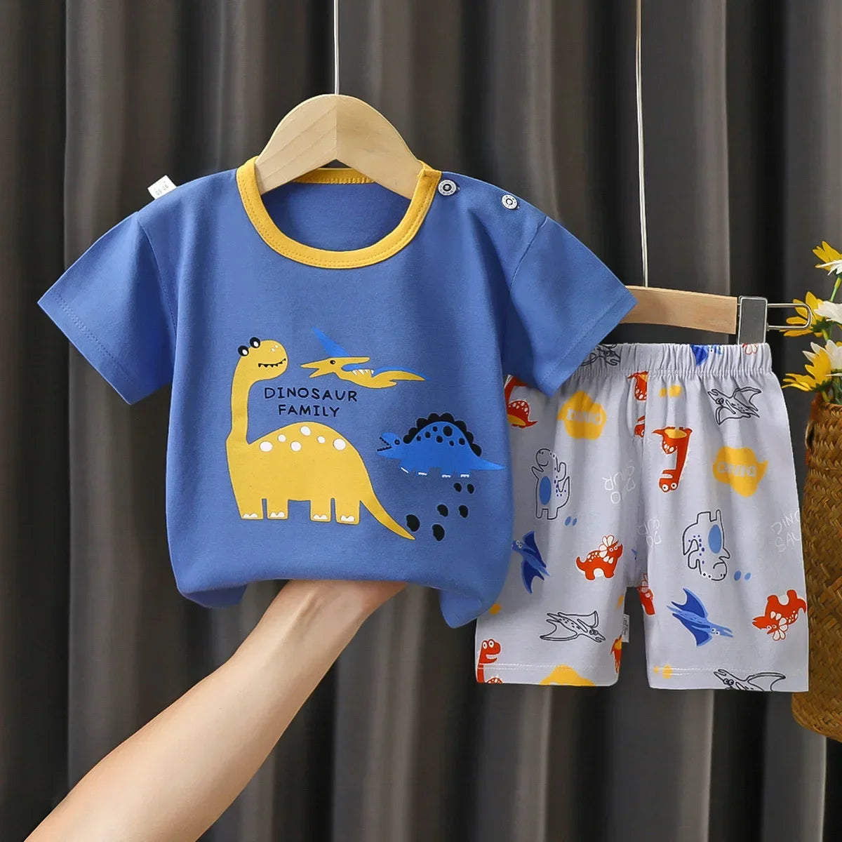 2PCS Children's Sets mother Kids Clothes Boys Girl T-shirt