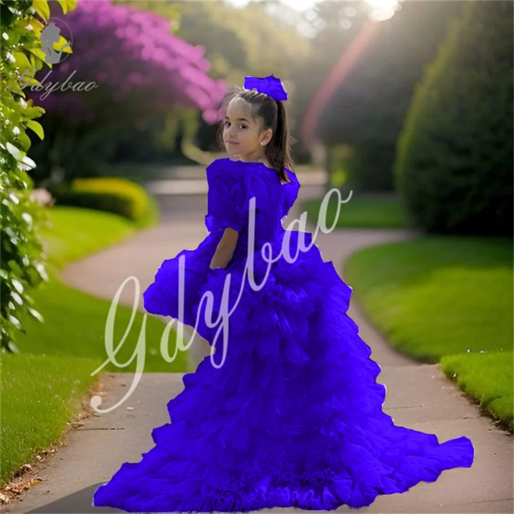 Girls Lilac Sequins Toddler Flower Girl Dress Asymmetrical GlowCart