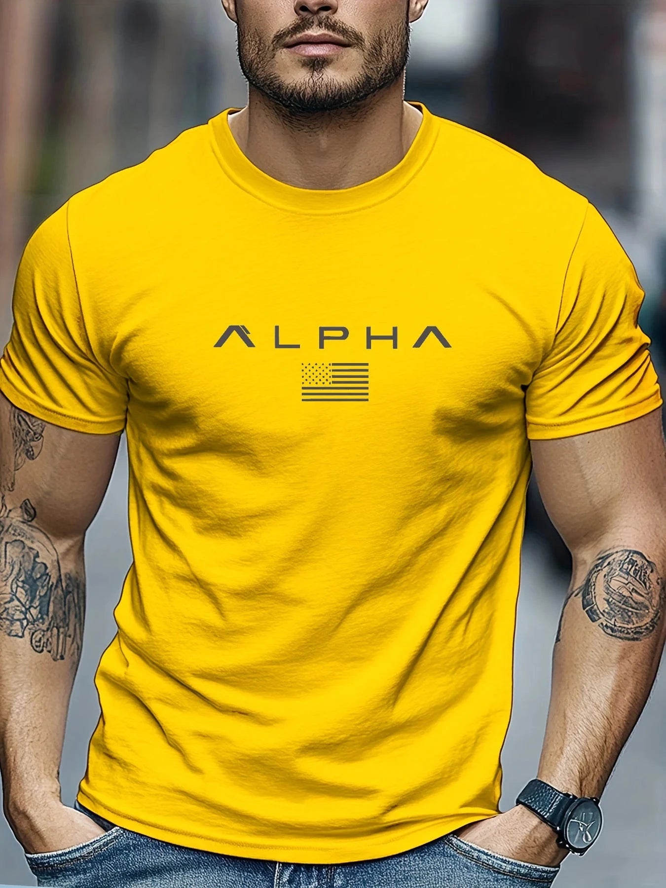 Men's summer 100 cotton fashionable casual loose solid color GlowCart