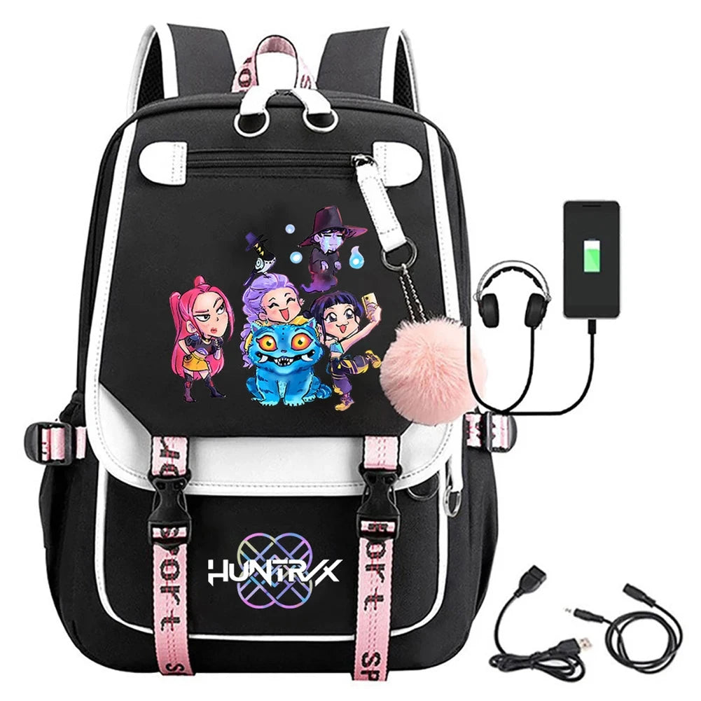 For KPop Demon Hunters Backpack Teenagers Daily Backpack GlowCart