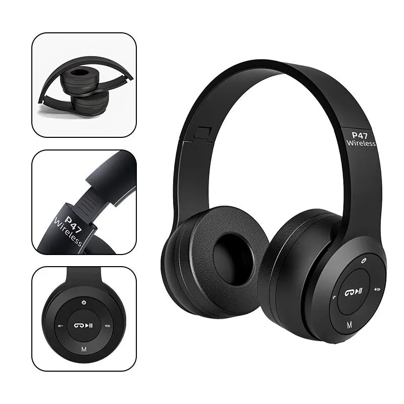 P47 Wireless Headphones Bluetooth 5.0 Earphones Foldable