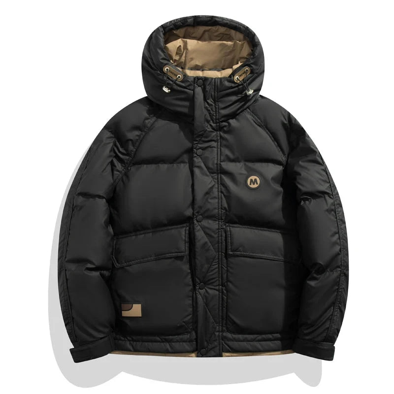 Men Hooded Down Jacket Hip Hop Padding Puffer Outwear Coat GlowCart