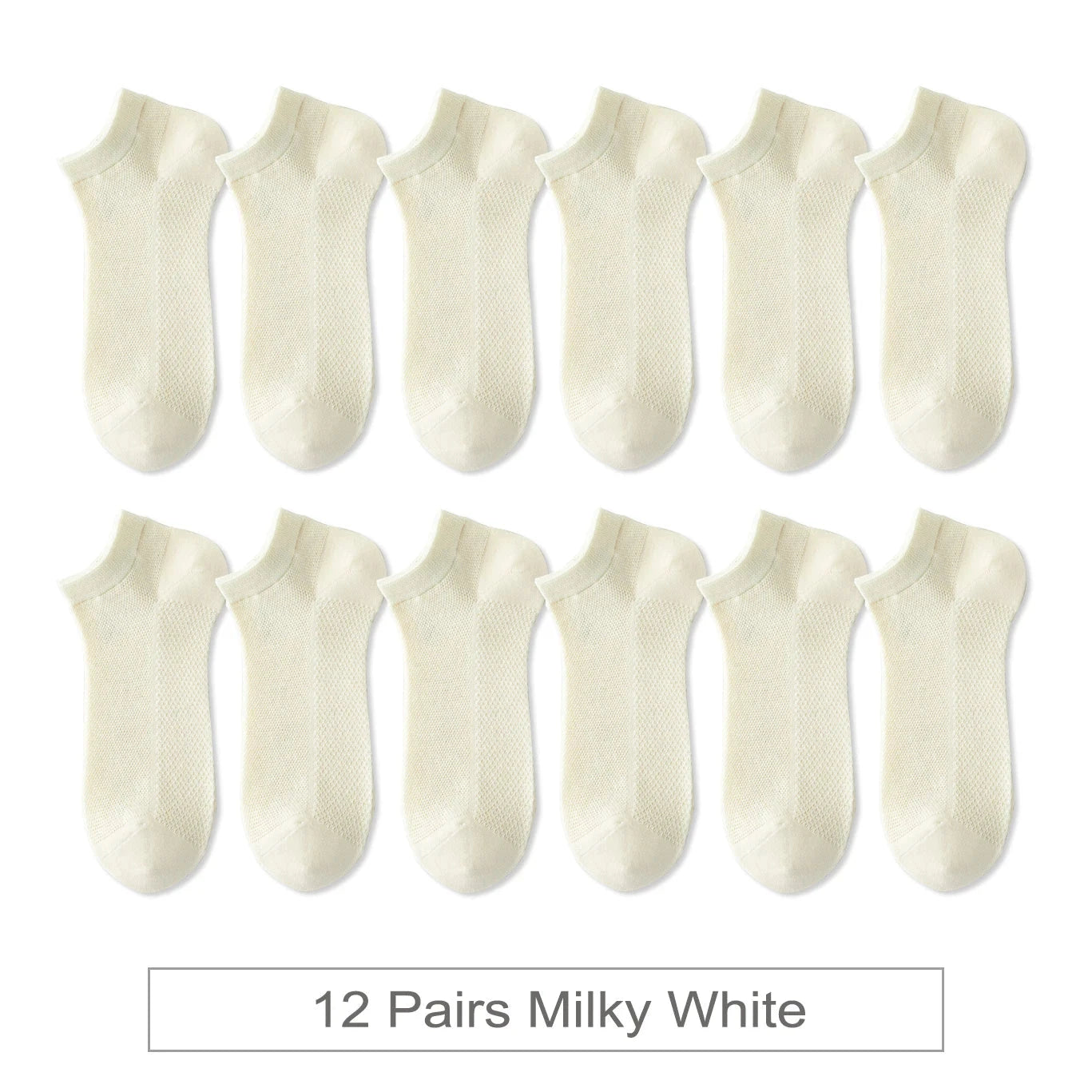 12 Pairs New Woman Cotton Socks Short Thin Mesh Breathable GlowCart