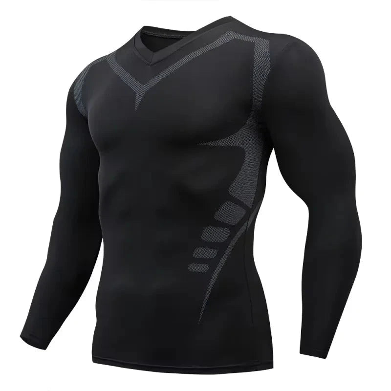 Men's T-shirt Men Running Sport T Shirt Men Compression Fitness Tops Tee Quick DryTight Training Gym Sport Running Shirts Jersey GlowCart