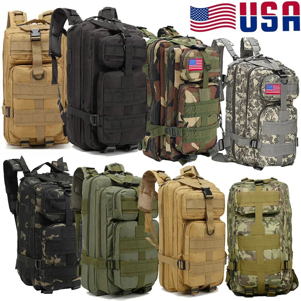 3P Tactical Backpack 20L-25L 1000D Nylon Outdoor Hiking GlowCart