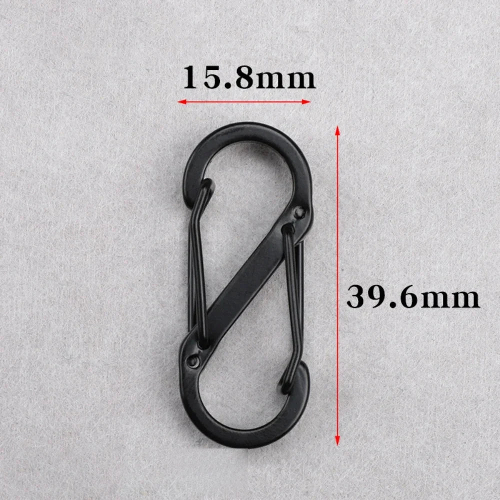6PCS Tactical Carabiner S -Type Anti-Theft Aluminium Alloy GlowCart