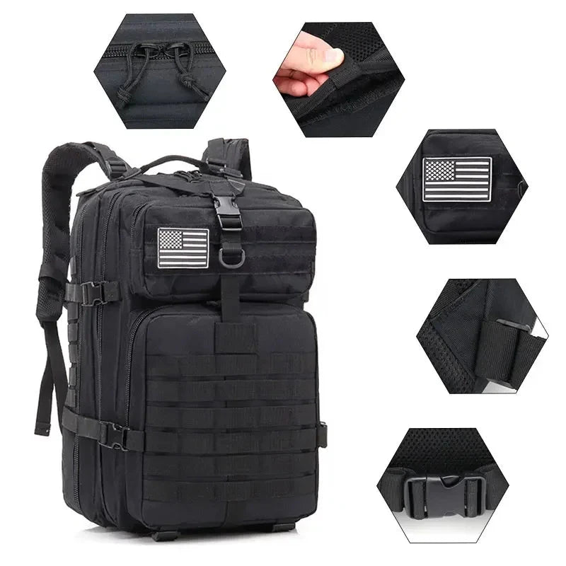 50L Man Tactical Backpacks Outdoor Traveling Bags Outdoor 3P GlowCart